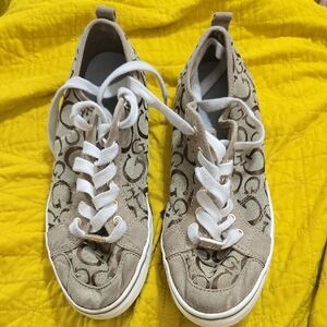 Guess Beige Designer Women's Sneakers size 9 1/2
